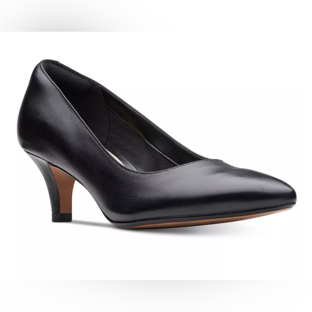 Clarks Linvale Jerica Black Kitten Heels Size 7.5m - image 1